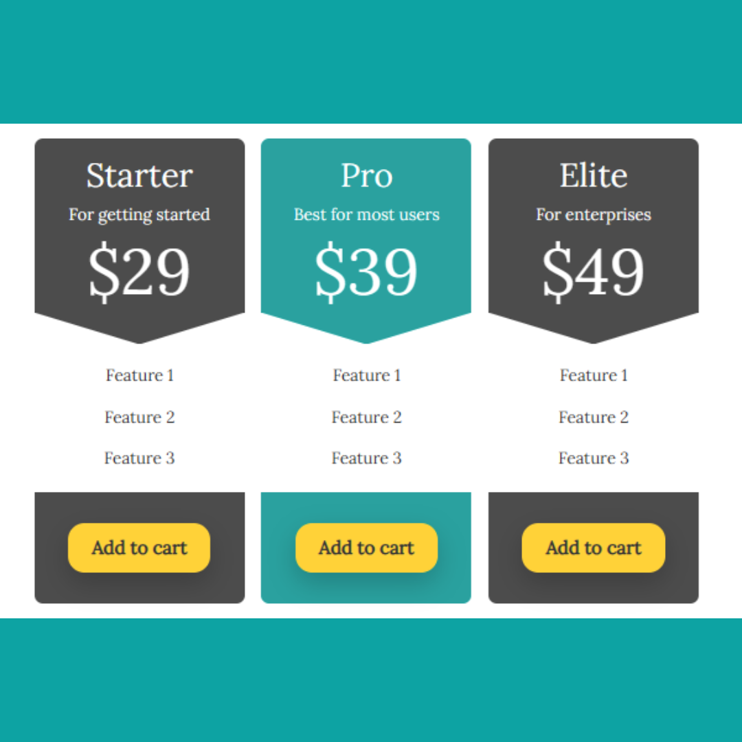 Easy Pricing Tables WordPress