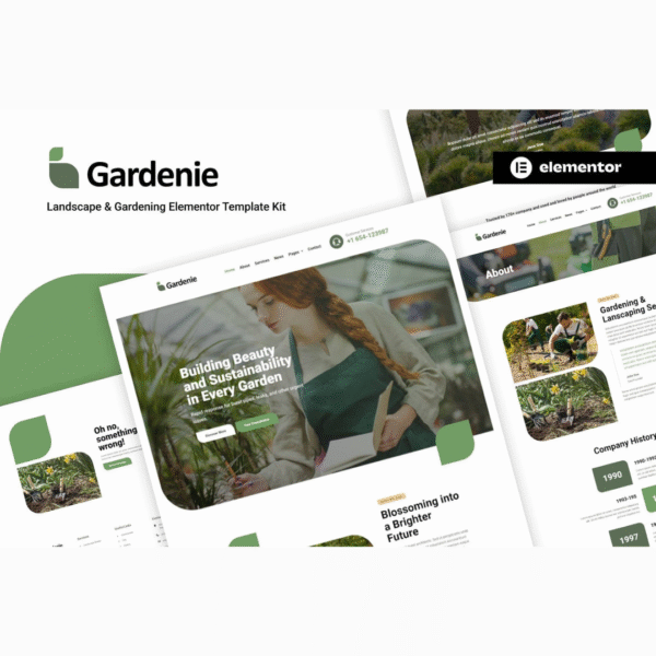 Gardenie – Landscape and Gardening Elementor Template Kit